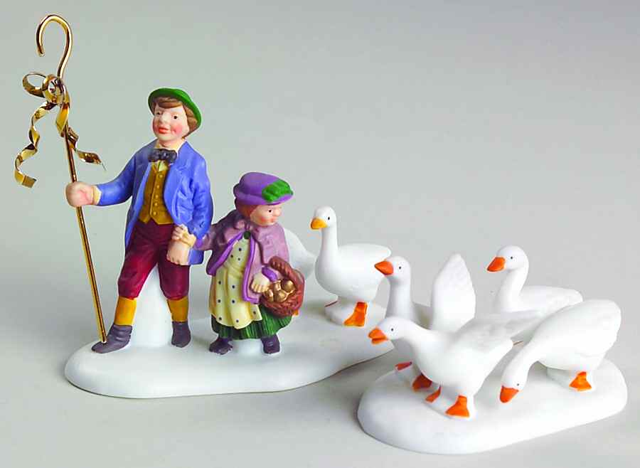 Twelve Days of Dickens Village Six Geese A-Laying-Set Of 2 - No Box by Department 56-1