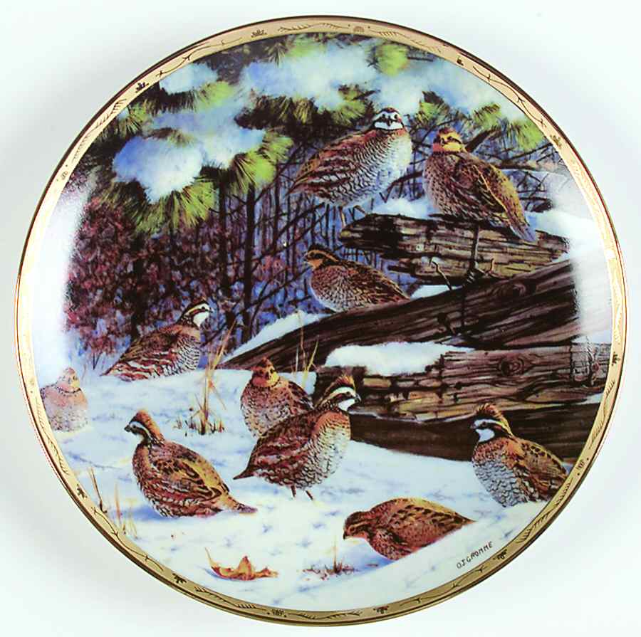 Game Birds of Owen Gromme Bobwhites - No Box by Danbury Mint-1