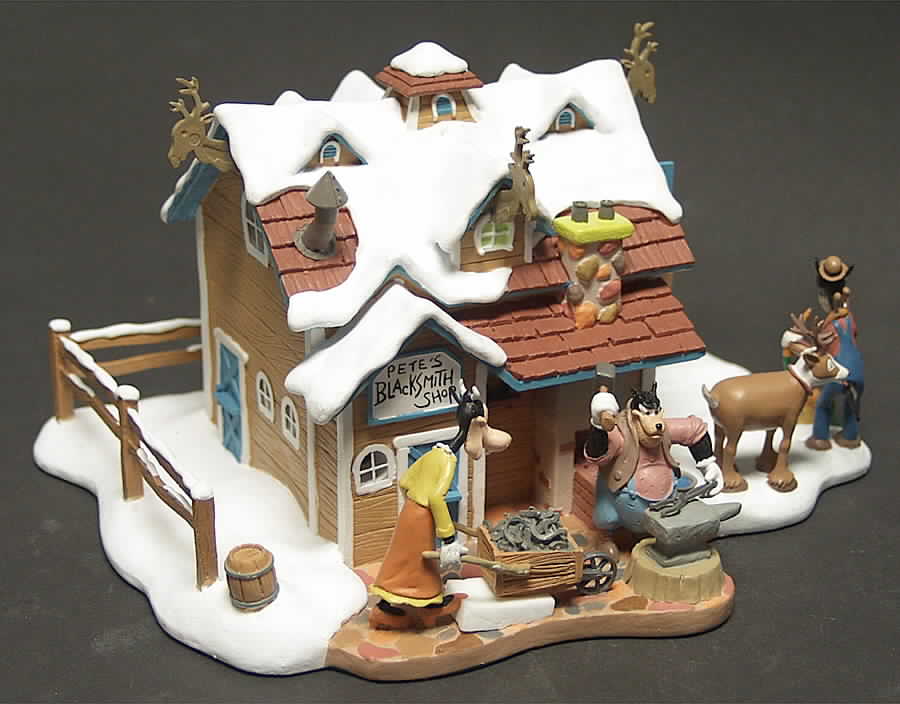 Disney Winter Wonderland Pete's Blacksmith Shop - No Box by Danbury Mint-1