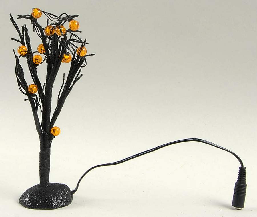 Snow Village Halloween Lighted Jack-O-Lantern Tree - Boxed by Department 56-1