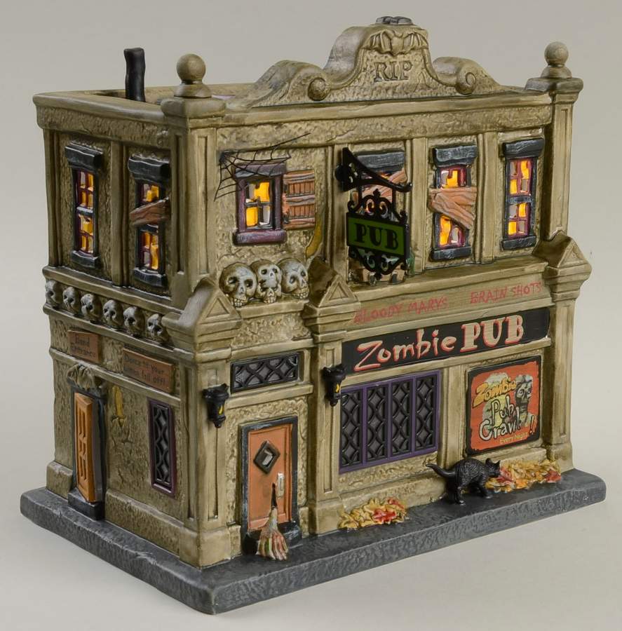 Snow Village Halloween The Zombie Pub - No Box by Department 56-1