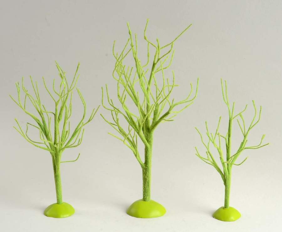 Snow Village Halloween Green Bare Branch Trees - Boxed by Department 56-1