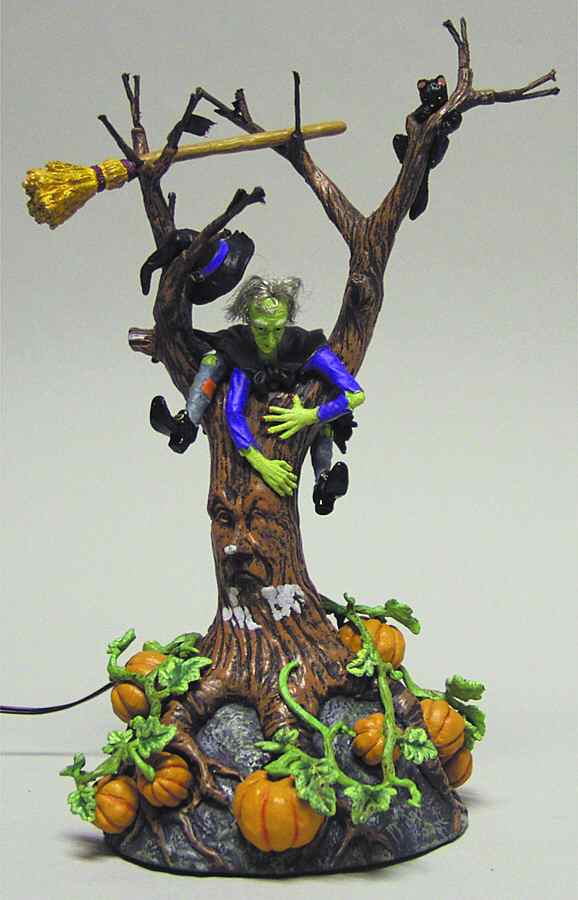 Snow Village Halloween Witch Crash - With Box 53 by Department 56-1