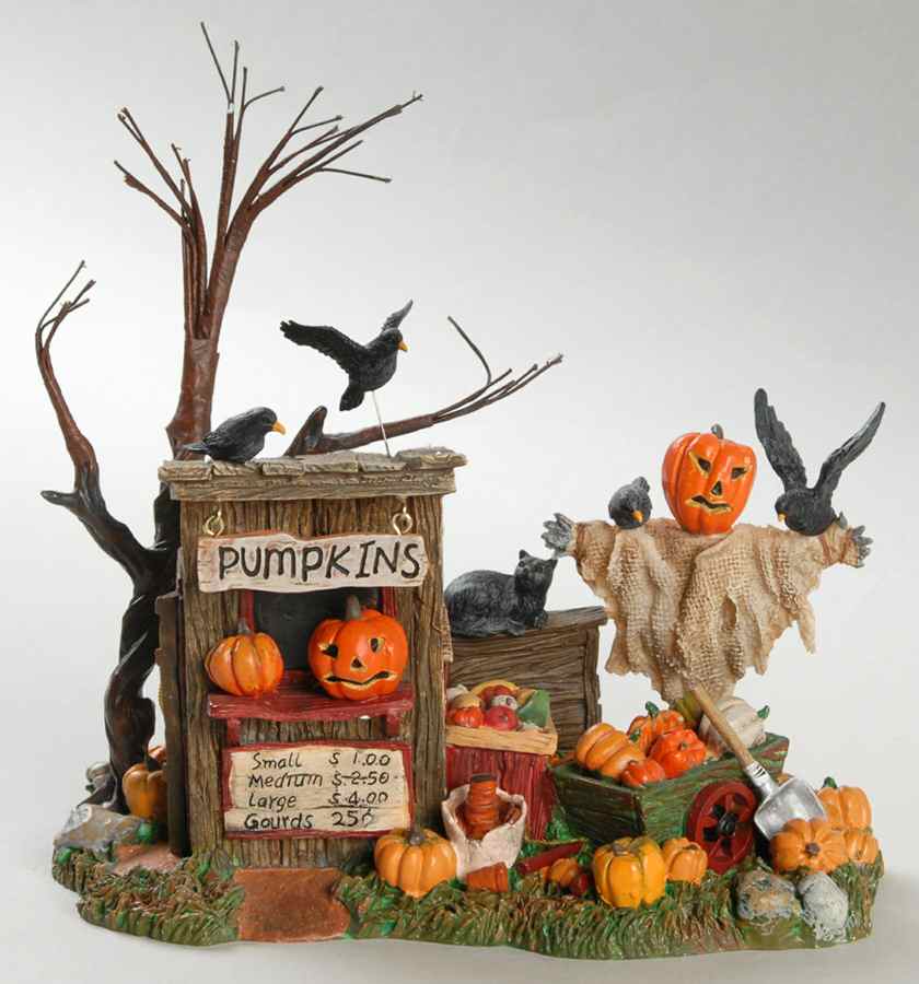 Snow Village Halloween Halloween Pumpkin Stand - Boxed by Department 56-1