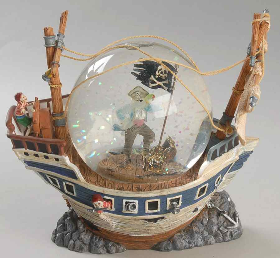 Village Musical Snowglobes Haunted Ship - Halloween - Boxed by Department 56-1