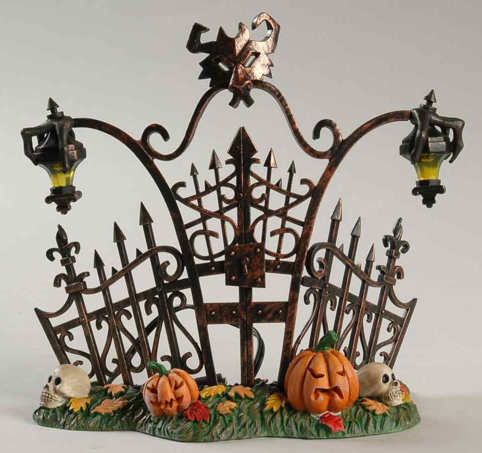 Snow Village Halloween Gothic Gate - Boxed by Department 56-1