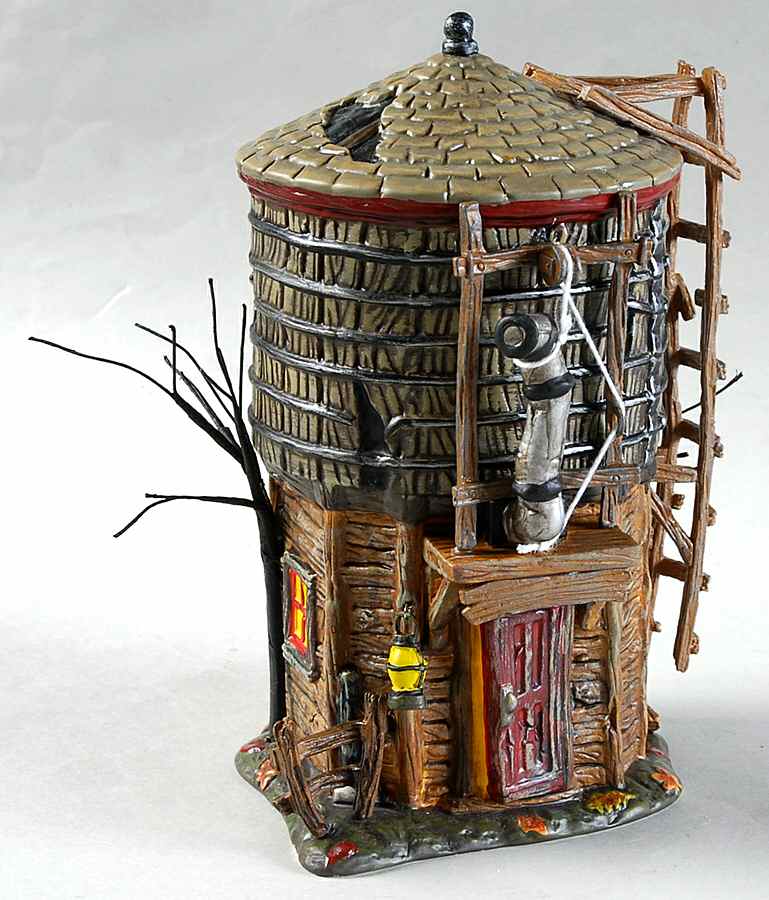 Haunted Rails - Snow Village Halloween Haunted Rails Water Tower - Boxed by Department 56-1
