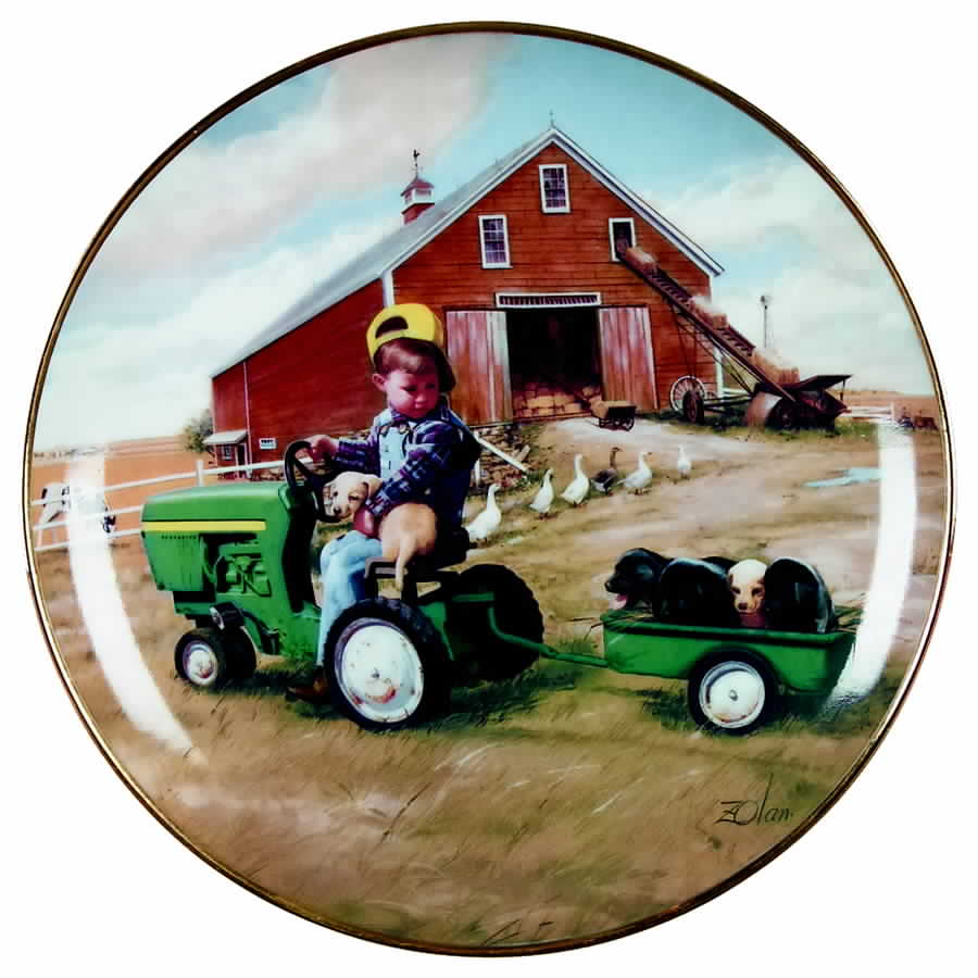 Little Farmhands Tractor Ride - No Box by Danbury Mint-1