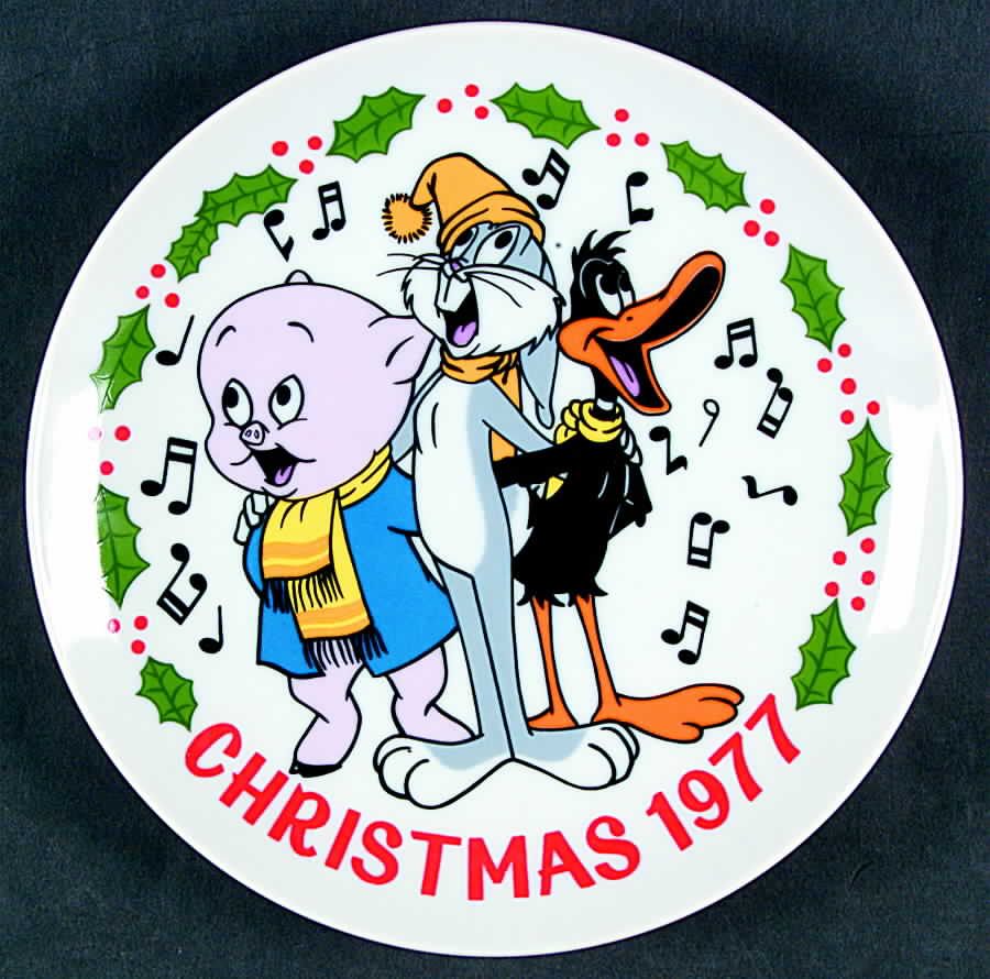 Loony Tunes Christmas Plate Christmas 1977 - With Box by Dave Grossman-1