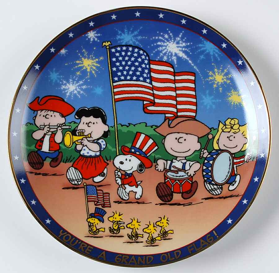 Peanuts Magical Moments You're A Grand Old Flag - No Box by Danbury Mint-1