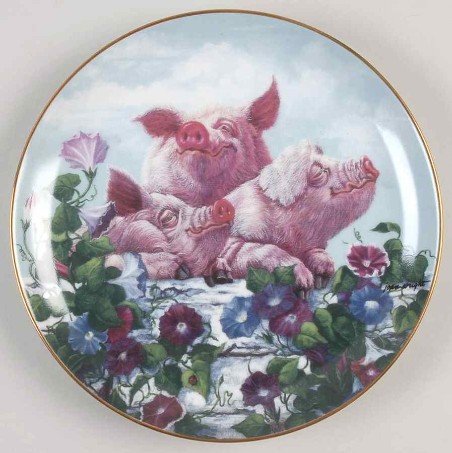 Pigs in Bloom Hamming It Up - No Box by Danbury Mint-1