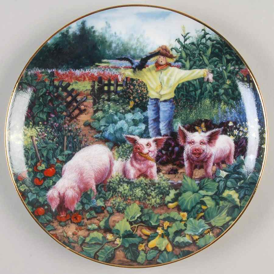 Pigs in Bloom Hog Harvest - No Box by Danbury Mint-1