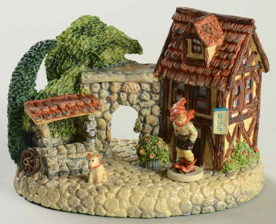 Miniature Hummelscape March Winds - Boxed by Danbury Mint-1