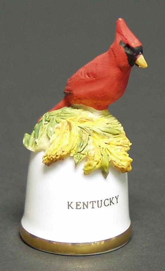 Birds and Flowers of the 50 States Kentucky-Cardinal/Goldenrod - No Box by Danbury Mint-1