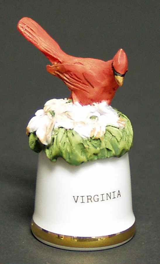 Birds and Flowers of the 50 States Cardinal/Flowering Dogwood - No Box by Danbury Mint-1