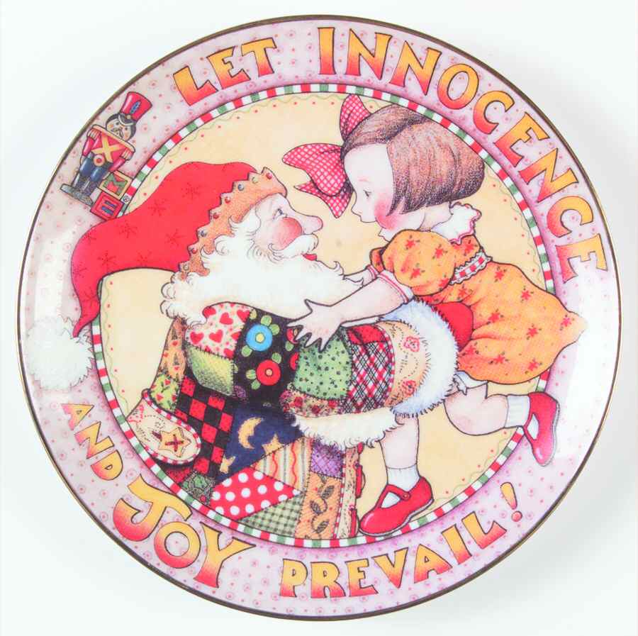 A Mary Engelbreit Christmas Let Innocence & Joy Prevail - No Box by Danbury Mint-1