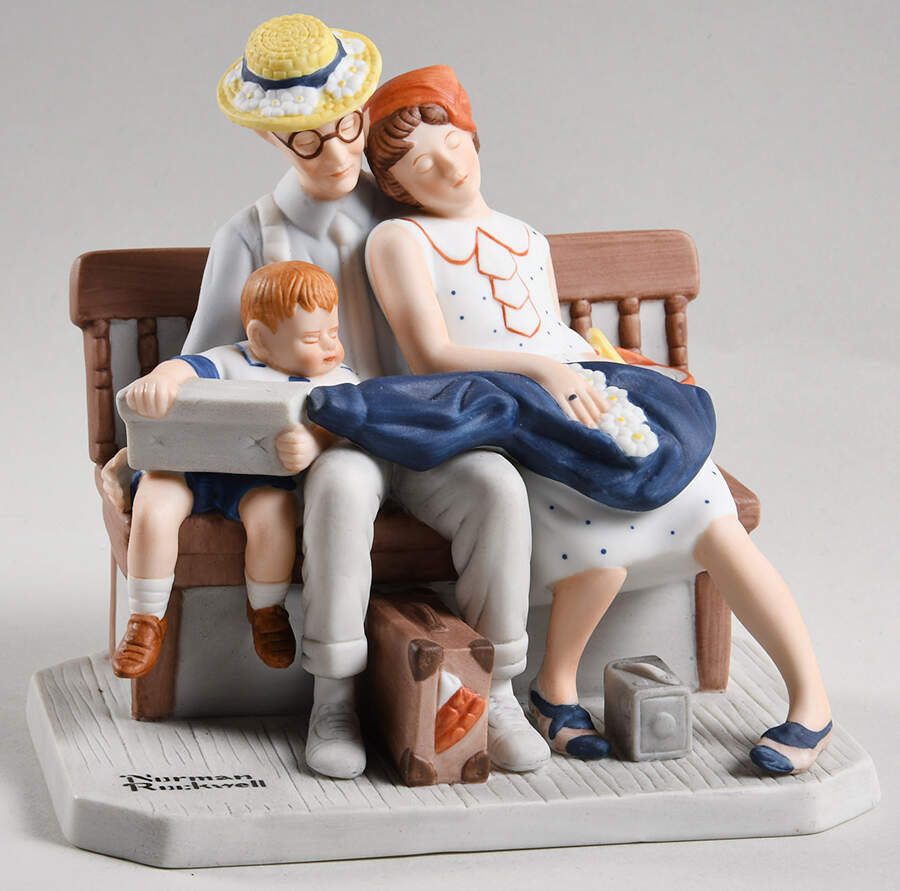 Norman Rockwell Figurines Series 2 Home From Vacation - No Box by Danbury Mint-1