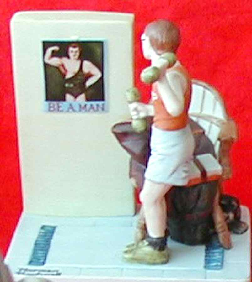 Norman Rockwell Figurines Series 2 Be A Man - Boxed by Danbury Mint-1