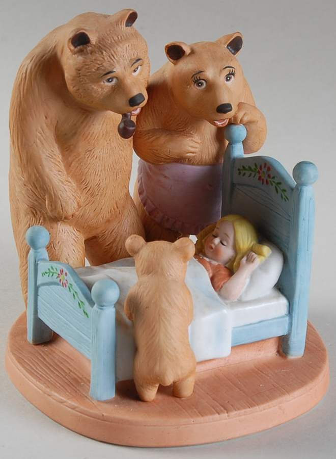 Fairy Tale Figurines Goldilocks And The Three Bears - No Box by Danbury Mint-1