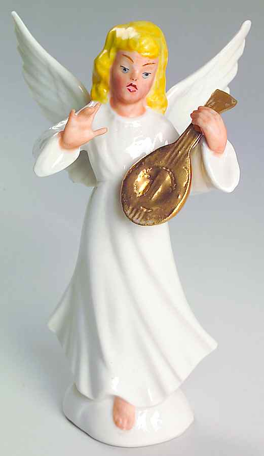 Angel Musicians-Color Angel With Mandolin - Boxed by Dresden (German)-1
