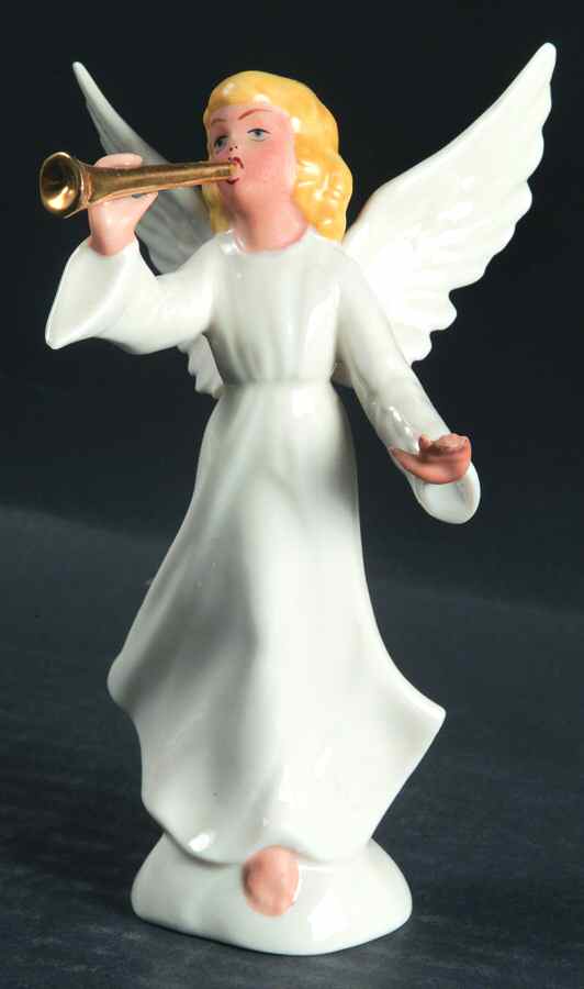 Angel Musicians-Color Angel With Horn - No Box by Dresden (German)-1