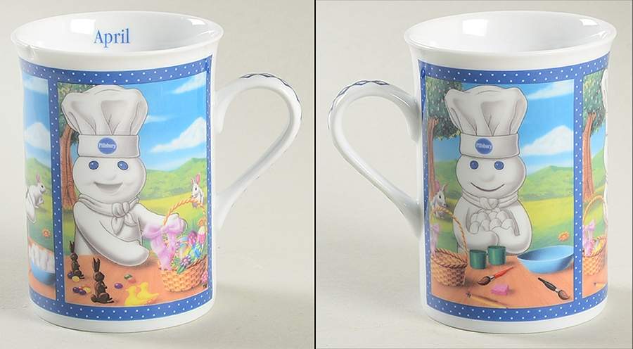 Pillsbury Doughboy Mugs of the Year April-Easter Basket Abundance - No Box by Danbury Mint-1