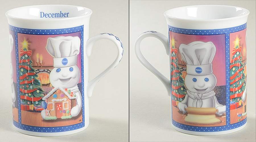 Pillsbury Doughboy Mugs of the Year December-Christmas Eve - No Box by Danbury Mint-1