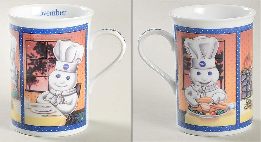 Pillsbury Doughboy Mugs of the Year November-Thanksgiving Feast - No Box by Danbury Mint-1