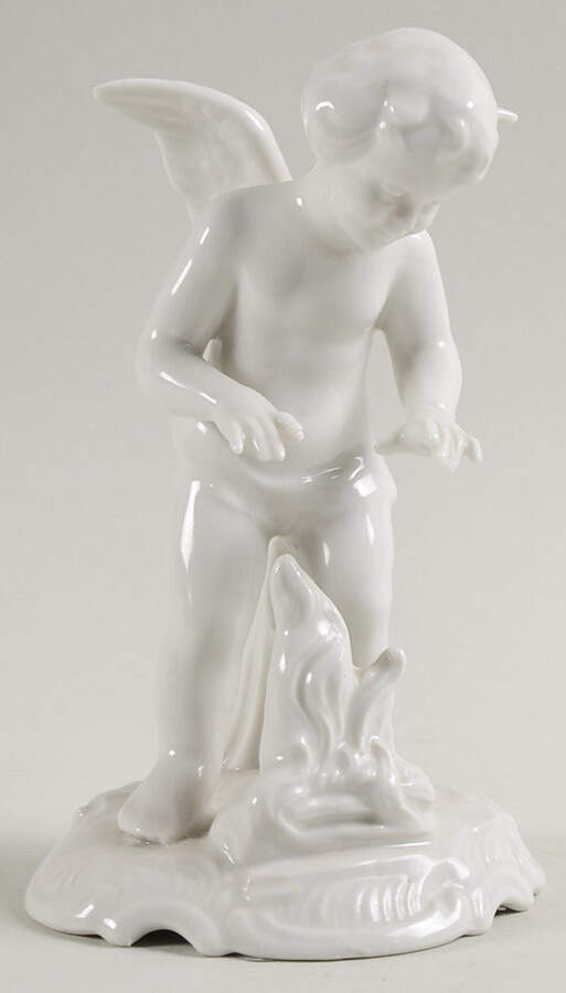 Four Seasons Cherubs Winter-Fire - No Box by Dresden (German)-1