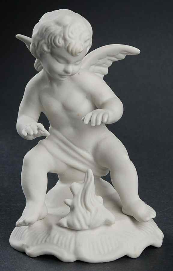 Four Seasons Cherubs Winter-Fire - No Box by Dresden (German)-1