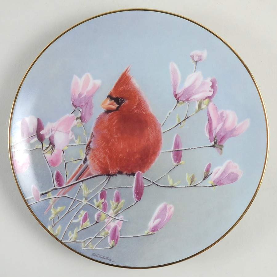Cardinals for All Seasons Morning Light - No Box by Danbury Mint-1