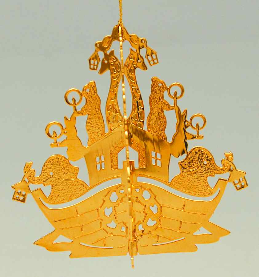 1988 Gold Christmas Ornament Collection Christmas Ark - Boxed by Danbury Mint-1