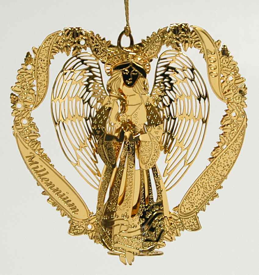 2000 Gold Christmas Ornament Collection Millennium Blessing - No Box by Danbury Mint-1