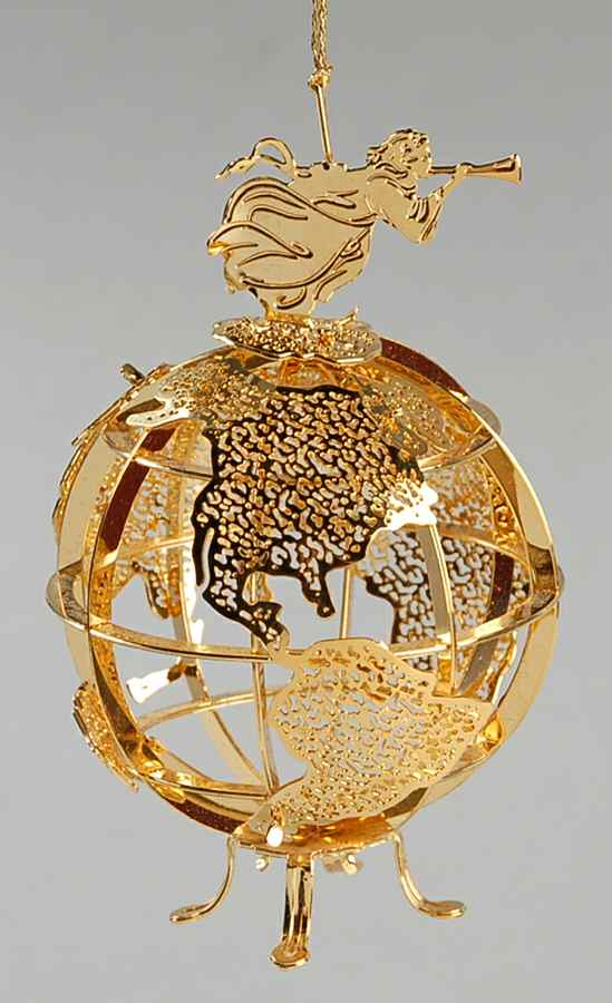 2000 Gold Christmas Ornament Collection Joy To The World - No Box by Danbury Mint-1