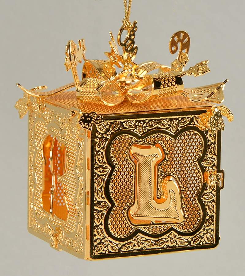 1995 Gold Christmas Ornament Collection Noel Gift Box - No Box by Danbury Mint-1