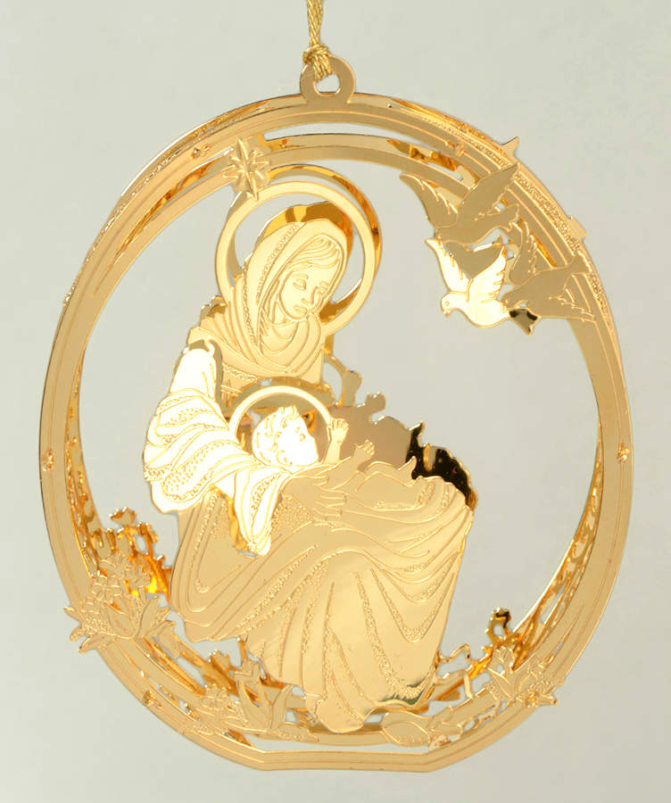 2001 Gold Christmas Ornament Collection A Savior Is Born - Boxed by Danbury Mint-1