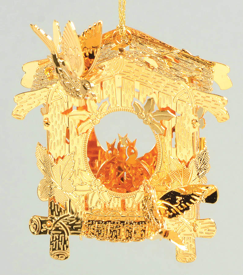 2001 Gold Christmas Ornament Collection Home Sweet Home - No Box by Danbury Mint-1