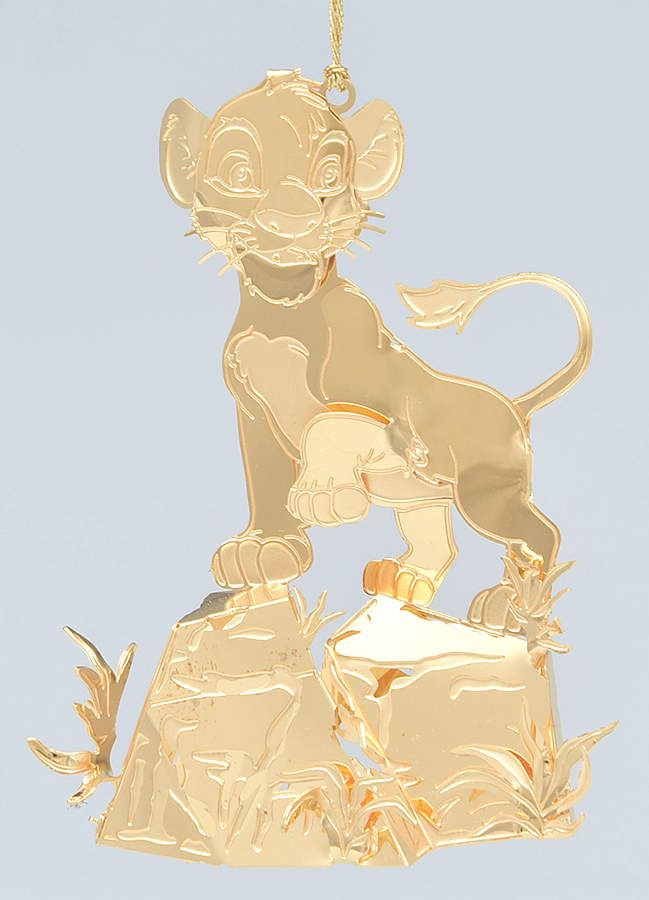 Disney Gold Ornaments Simba - No Box by Danbury Mint-1