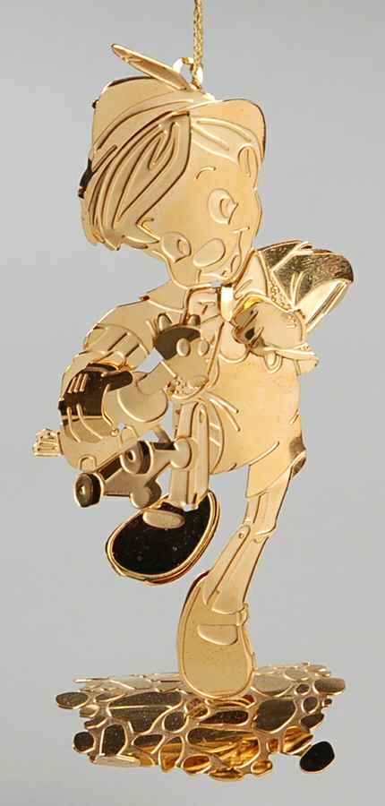 Disney Gold Ornaments Pinocchio - No Box by Danbury Mint-1
