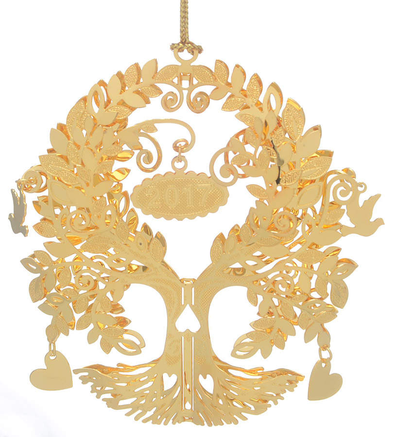 Annual Gold Christmas Ornaments Tree Of Life - No Box 42 by Danbury Mint-1