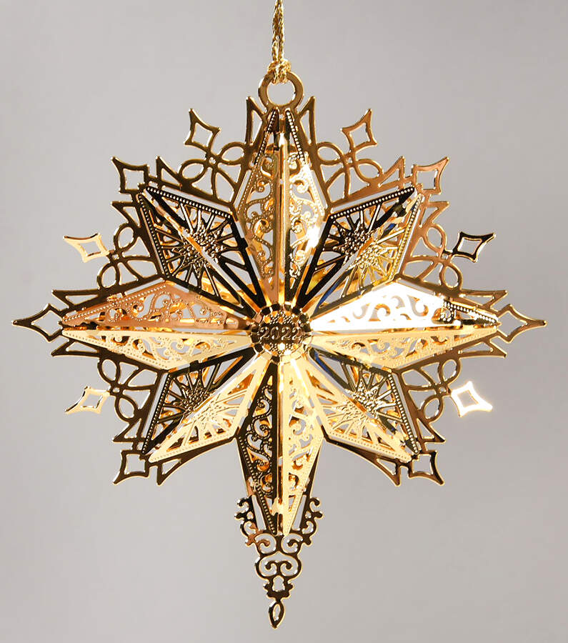 Annual Gold Christmas Ornaments Star - No Box by Danbury Mint-1