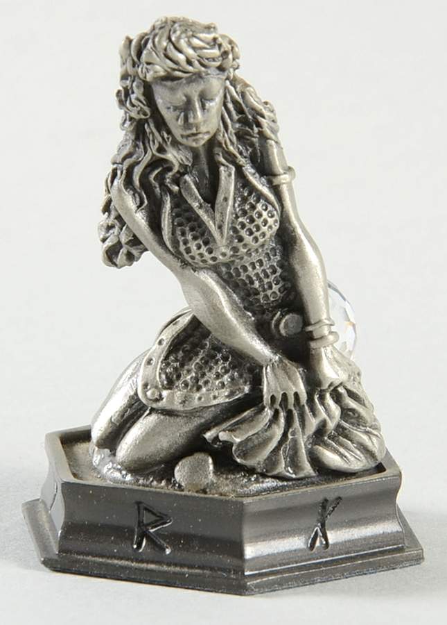 Fantasy of the Crystal Chess Set Woodwail The Banshee - Pawn 8-Black Chess Piece by Danbury Mint-1