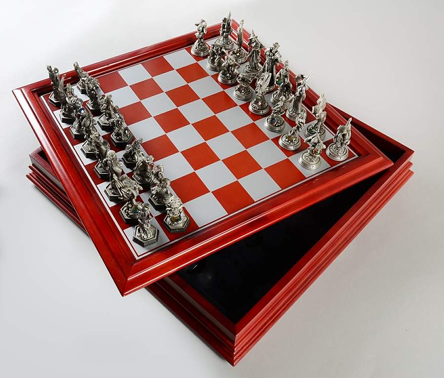 Fantasy of the Crystal Chess Set Chess Set With Board - Chess Set With Board by Danbury Mint-1