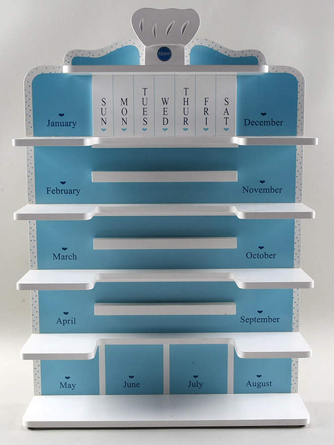 Pillsbury Doughboy Calendar Wooden Calendar Display Shelf - No Box by Danbury Mint-1