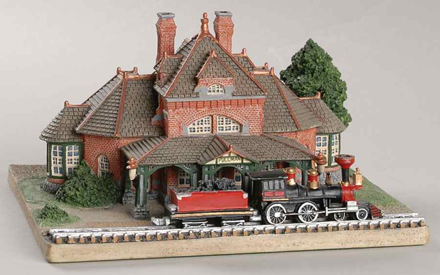 Americas Historic Railroad Stations Illinois Pullman Station - Boxed by Danbury Mint-1