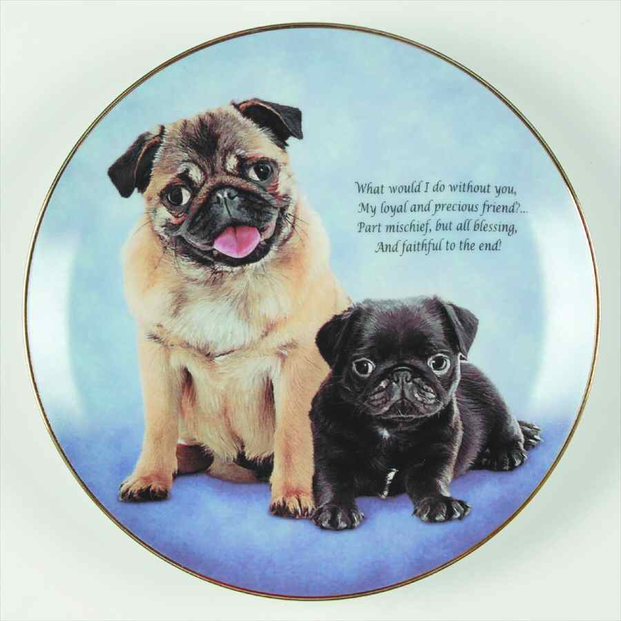 Devoted Pugs Loyal And Precious - No Box by Danbury Mint-1
