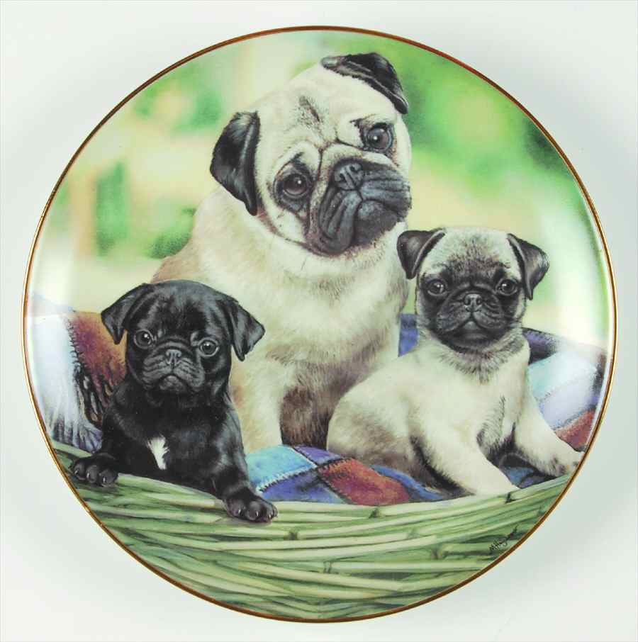 Pug Family Cozy Trio - No Box by Danbury Mint-1