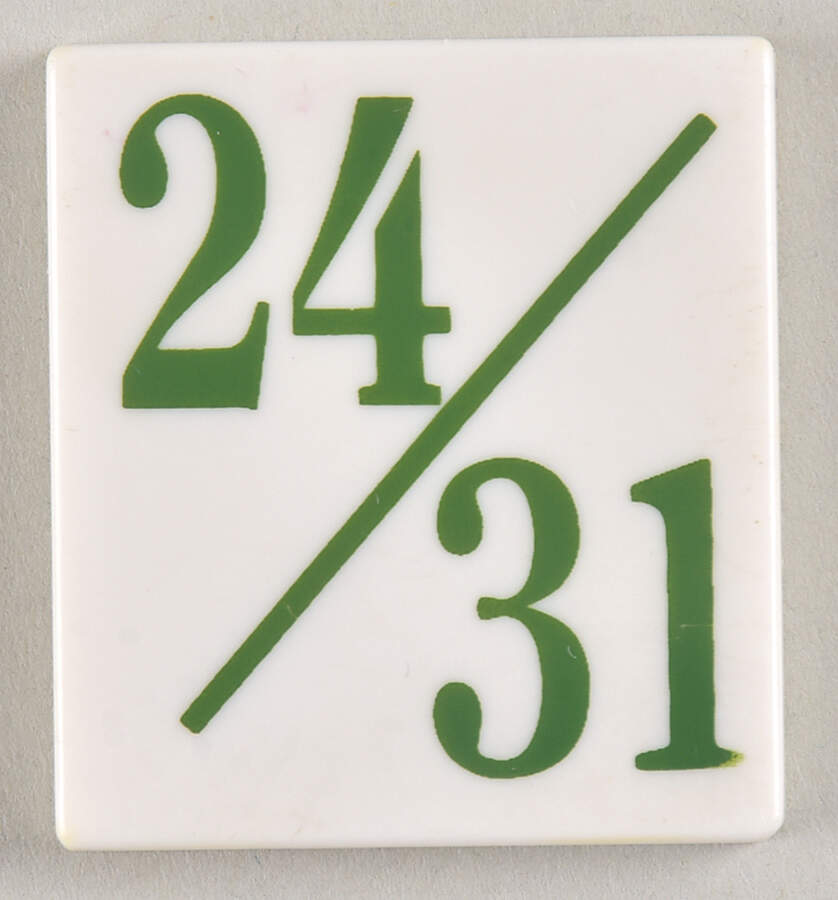 John Deere Perpetual Calendar #24/31 Tile - No Box by Danbury Mint-1