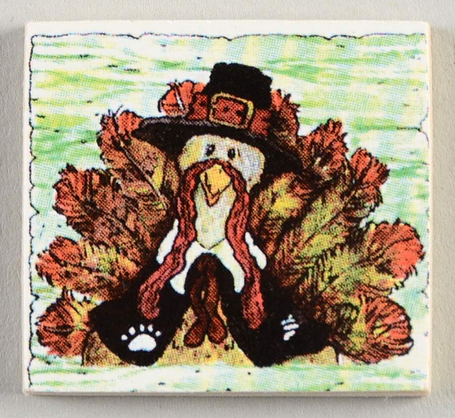 Boyds Bear Calendar Perpetual Thanksgiving Tile - No Box by Danbury Mint-1
