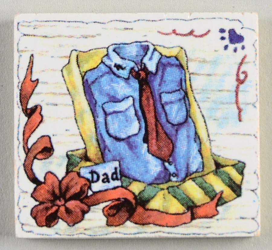 Boyds Bear Calendar Perpetual Father's Day Tile - No Box by Danbury Mint-1